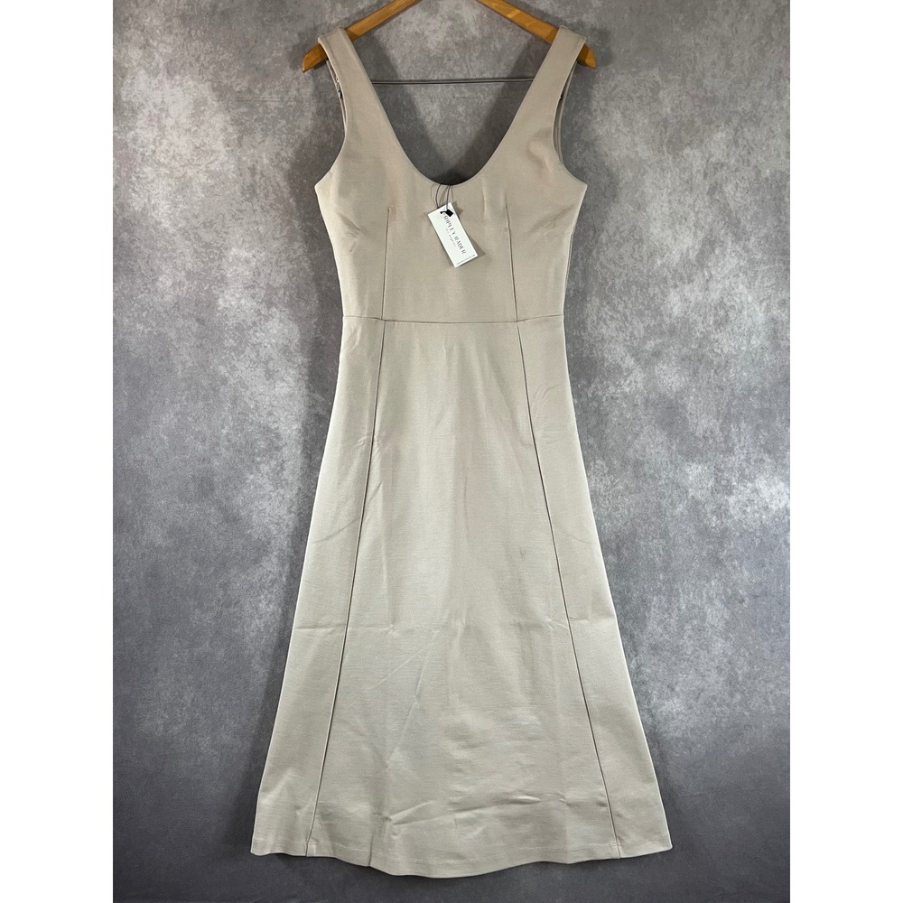 Ripley Rader Dress Women 3 M Beige V-Neck Sleeveless Ponte Knit NEW *See Desc*